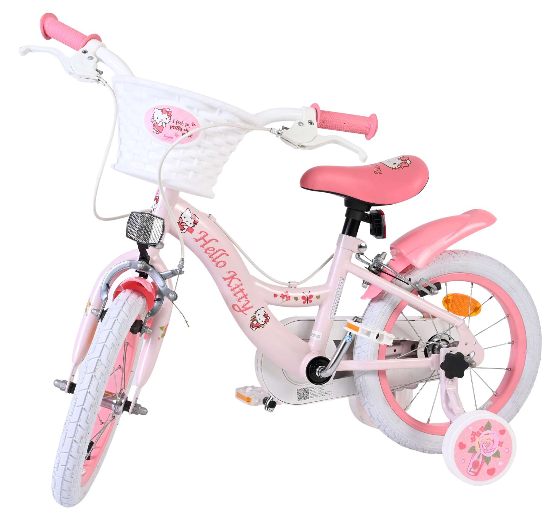 Hello Kitty Kinderfiets - Meisjes - 14 inch - Roze - Twee handremmen 9 Hello Kitty Kinderfiets - Meisjes - 14 inch - Roze - Twee handremmen - Afbeelding 9