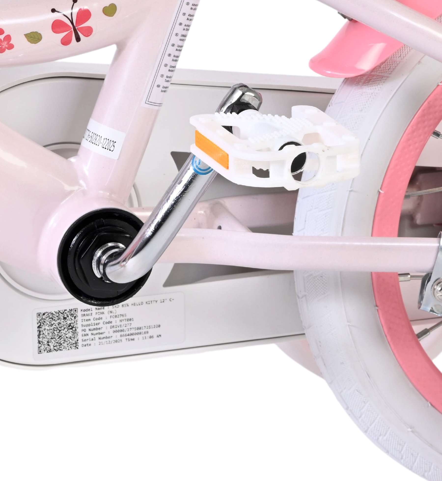 Hello Kitty Kinderfiets - Meisjes - 12 inch - Roze - Afbeelding 9