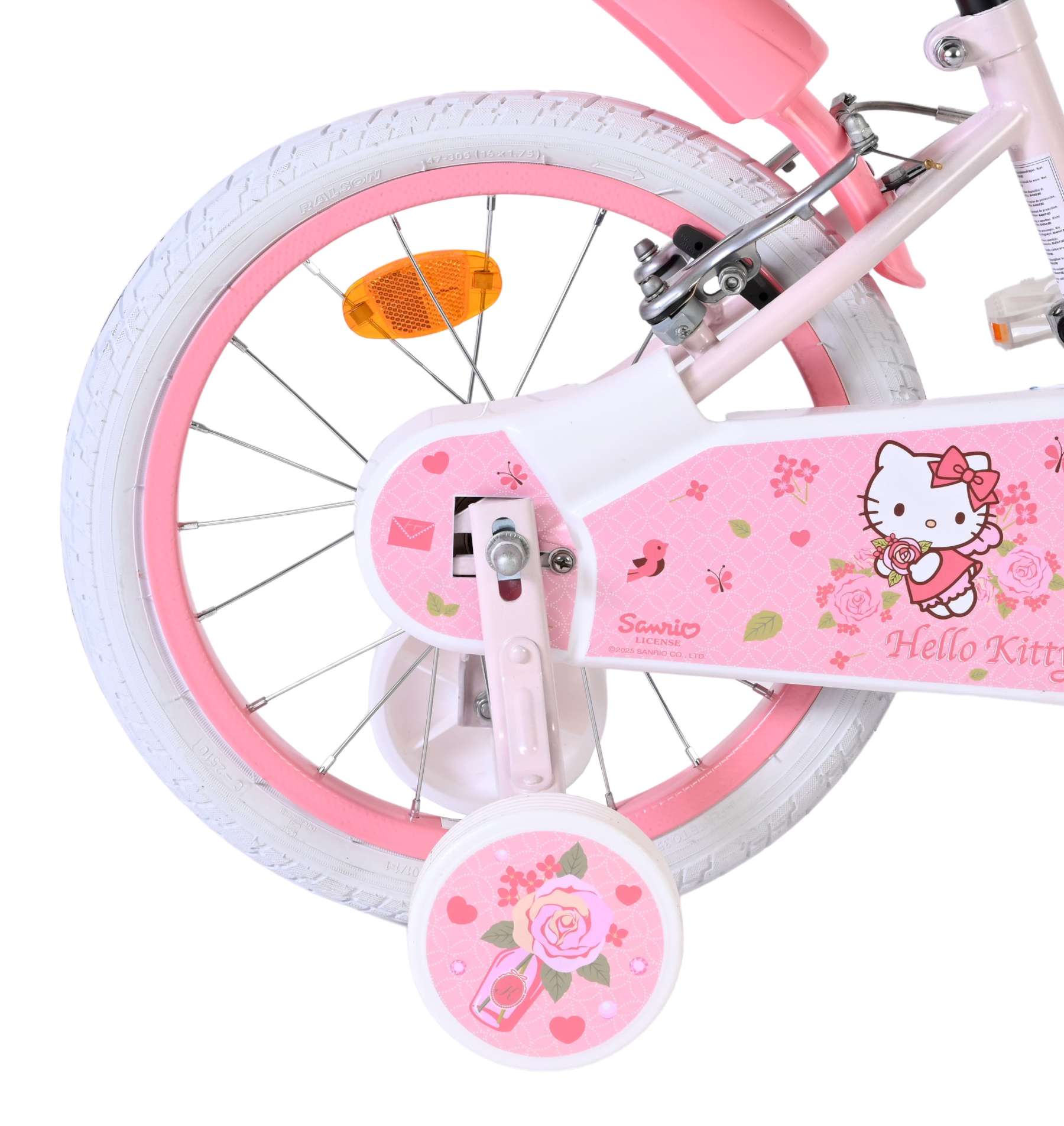 Hello Kitty Kinderfiets - Meisjes - 16 inch - Roze - Twee Handremmen 2 Hello Kitty Kinderfiets - Meisjes - 16 inch - Roze - Twee Handremmen - Afbeelding 2