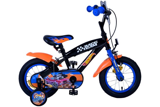 Hot Wheels Kinderfiets - Jongens - 12 inch - Zwart Oranje Blauw - Twee handremmen 1 Hot Wheels Kinderfiets - Jongens - 12 inch - Zwart Oranje Blauw - Twee handremmen