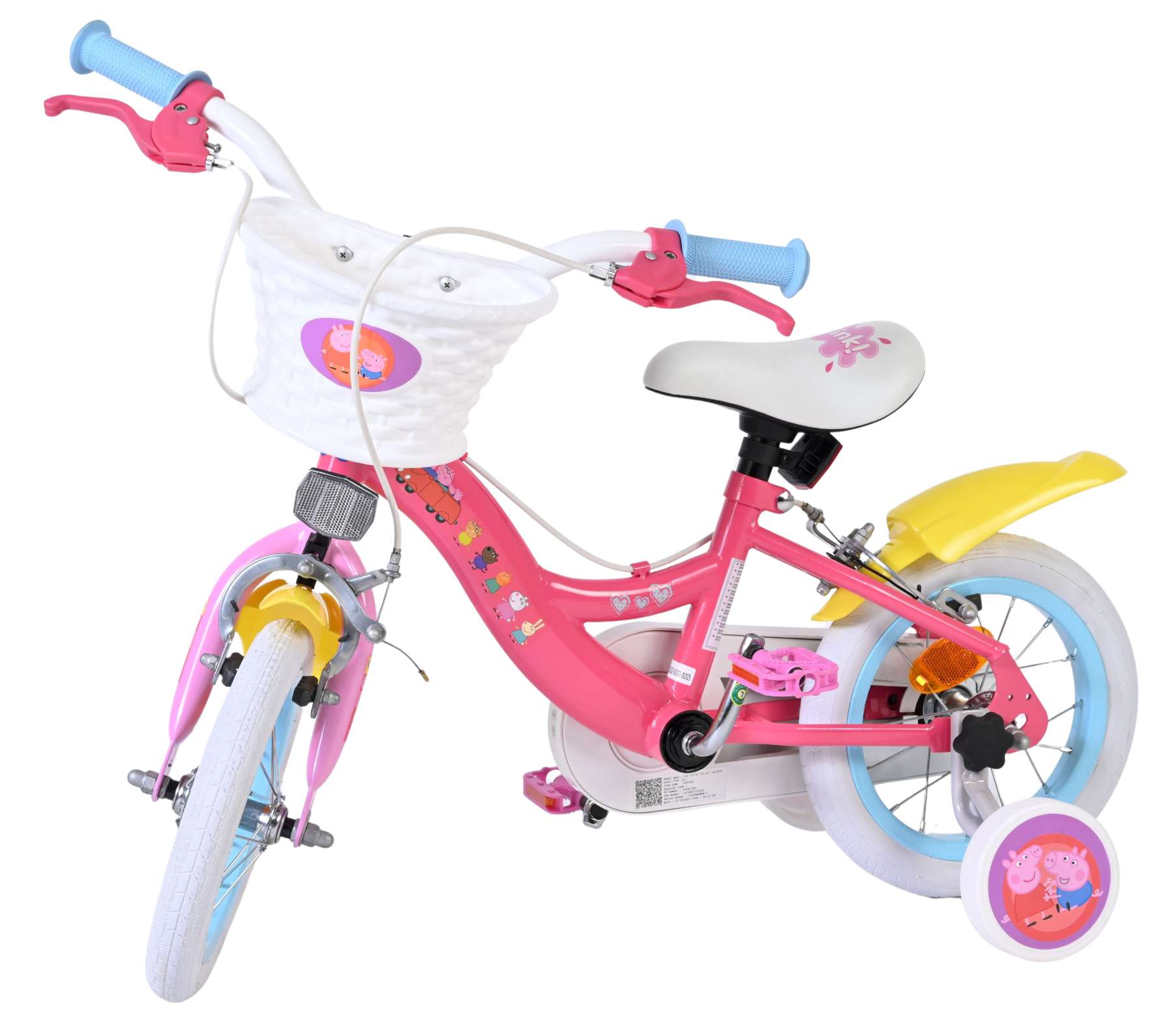 Peppa Pig Kinderfiets - Meisjes - 12 inch - Roze - Twee handremmen 8 Peppa Pig Kinderfiets - Meisjes - 12 inch - Roze - Twee handremmen - Afbeelding 8