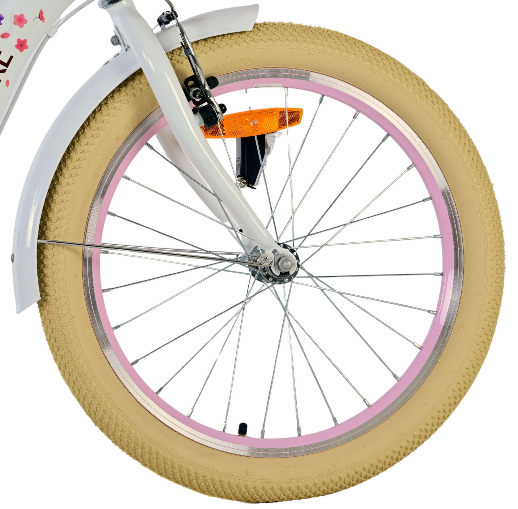 Volare Blossom Kinderfiets - Meisjes - 20 inch - Wit - Twee handremmen 3 Volare Blossom Kinderfiets - Meisjes - 20 inch - Wit - Twee handremmen - Afbeelding 3