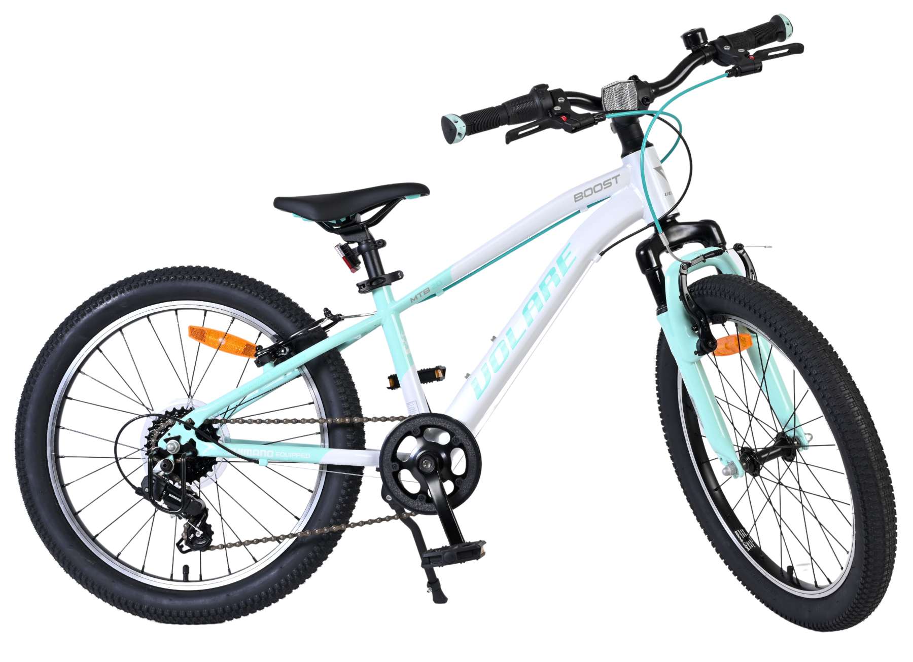 Volare Boost Kinderfiets - 20 inch - 7 Speed - Wit/Mintgroen 4 Volare Boost Kinderfiets - 20 inch - 7 Speed - Wit/Mintgroen - Afbeelding 4