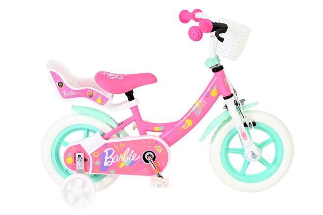 Barbie Kinderfiets - Meisjes - Mag Wheels - 12 inch - Roze 1 Barbie Kinderfiets - Meisjes - Mag Wheels - 12 inch - Roze