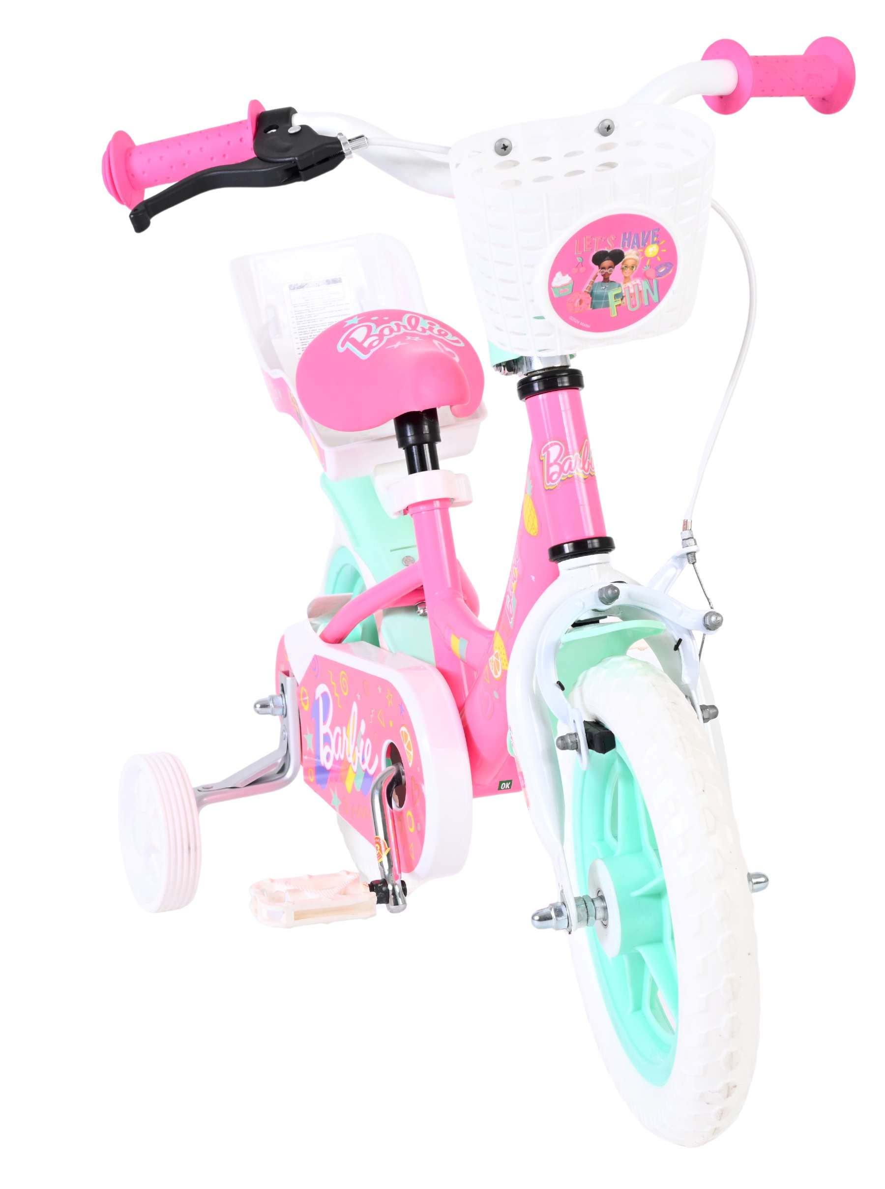 Barbie Kinderfiets - Meisjes - Mag Wheels - 12 inch - Roze 5 Barbie Kinderfiets - Meisjes - Mag Wheels - 12 inch - Roze - Afbeelding 5