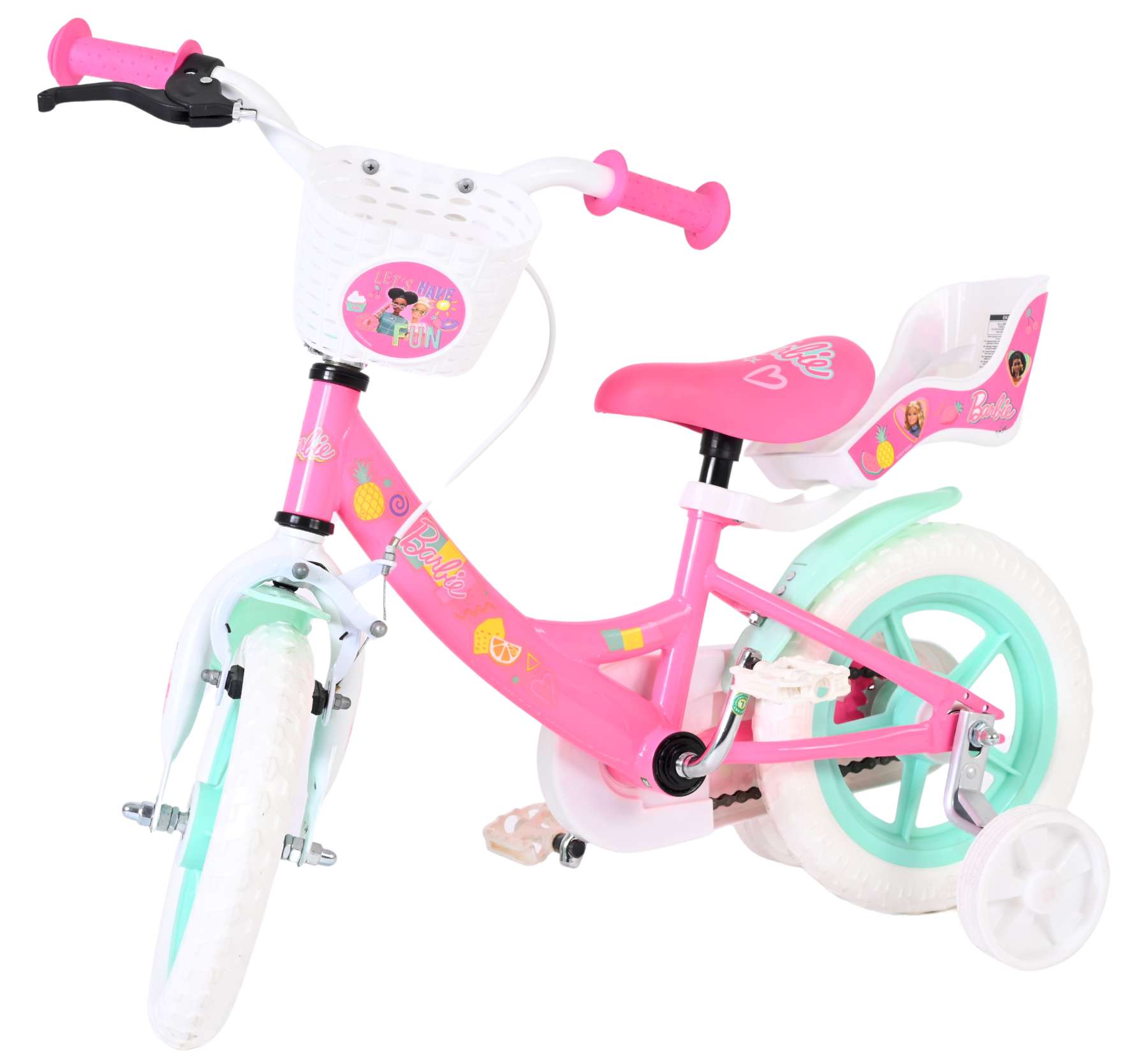 Barbie Kinderfiets - Meisjes - Mag Wheels - 12 inch - Roze 8 Barbie Kinderfiets - Meisjes - Mag Wheels - 12 inch - Roze - Afbeelding 8