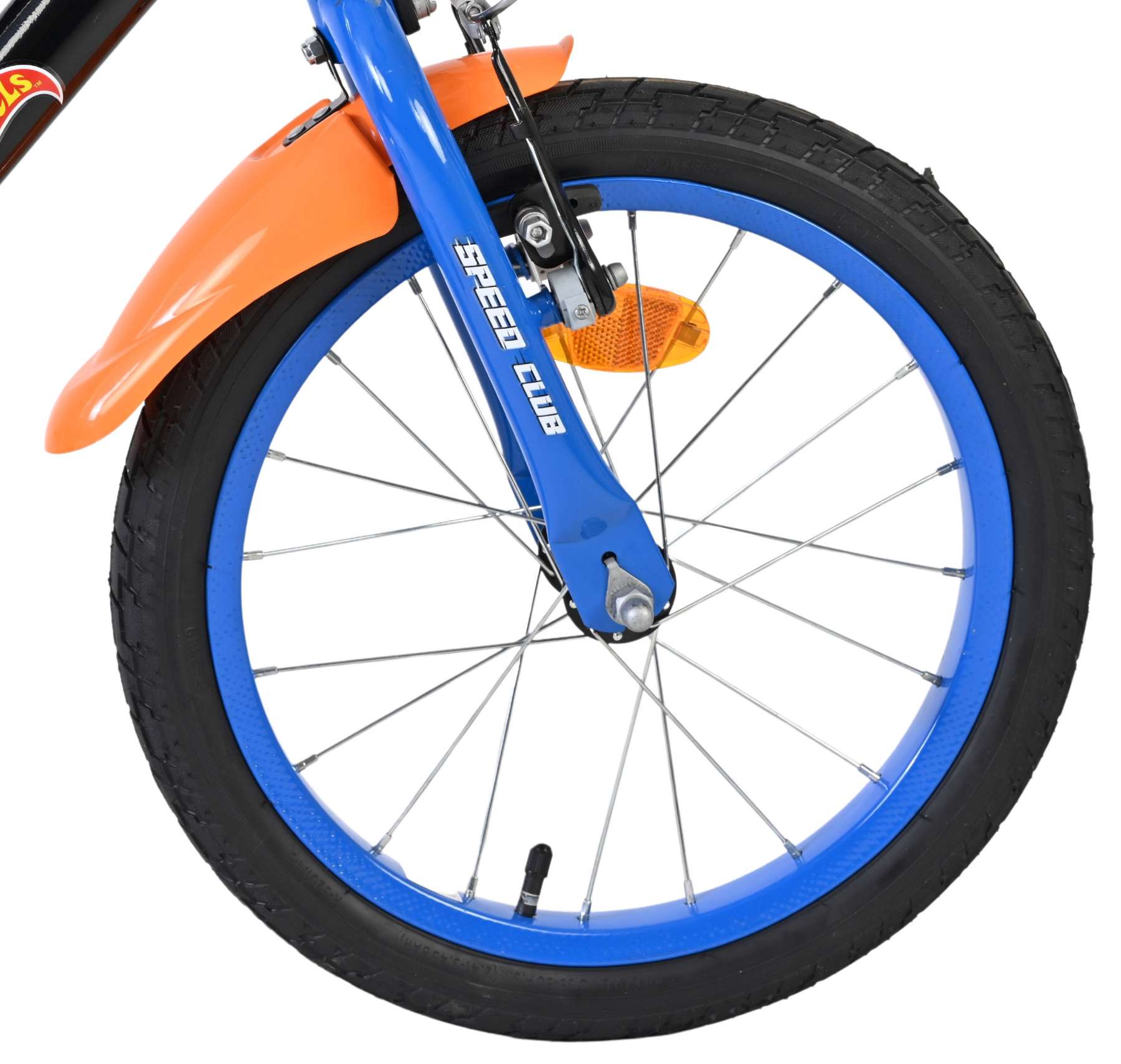 Hot Wheels Kinderfiets - Jongens - 16 inch - Zwart Oranje Blauw - Twee Handremmen 4 Hot Wheels Kinderfiets - Jongens - 16 inch - Zwart Oranje Blauw - Twee Handremmen - Afbeelding 4