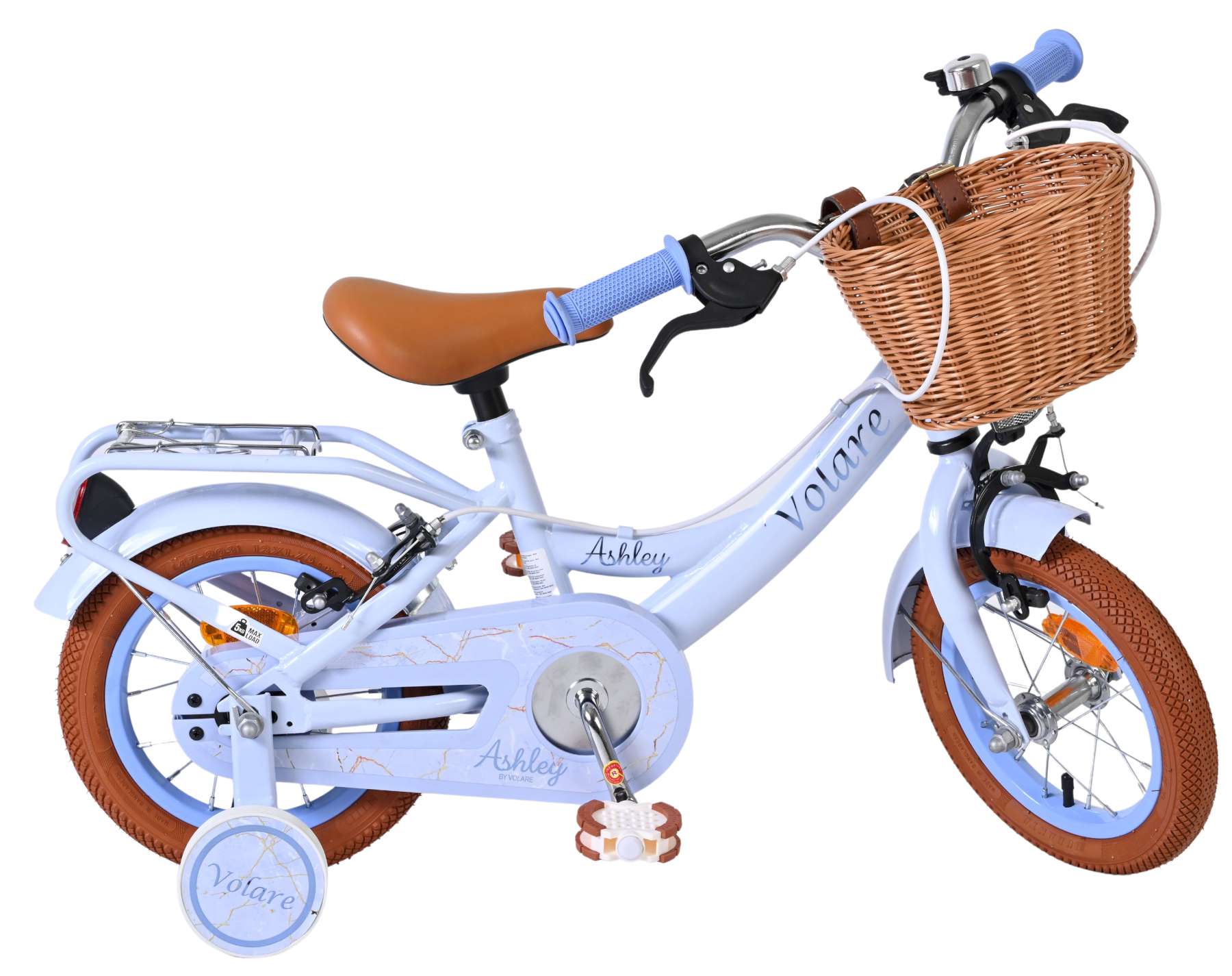 Volare Ashley Kinderfiets - Meisjes - 12 inch - Pastel Blauw - Twee handremmen 10 Volare Ashley Kinderfiets - Meisjes - 12 inch - Pastel Blauw - Twee handremmen - Afbeelding 10