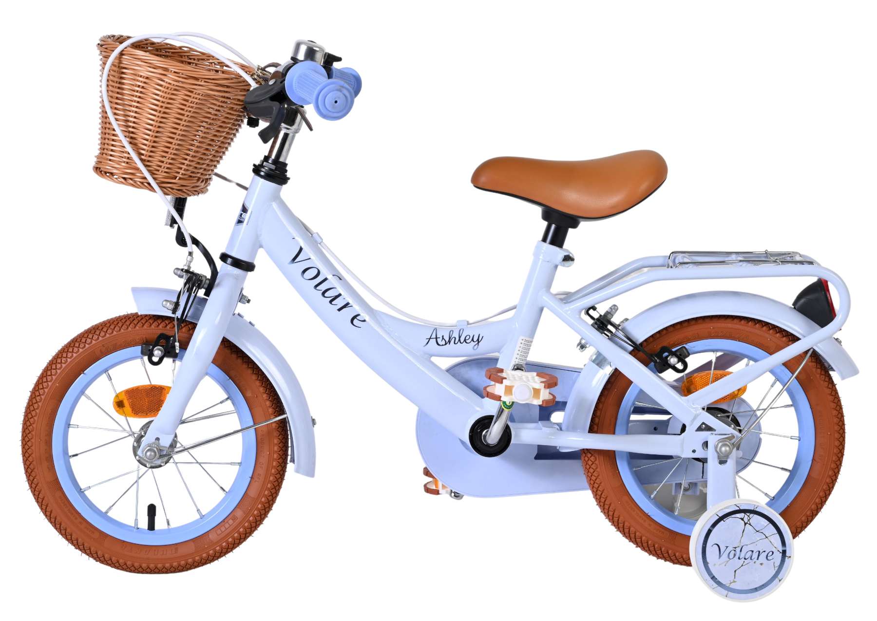 Volare Ashley Kinderfiets - Meisjes - 12 inch - Pastel Blauw - Twee handremmen 7 Volare Ashley Kinderfiets - Meisjes - 12 inch - Pastel Blauw - Twee handremmen - Afbeelding 7