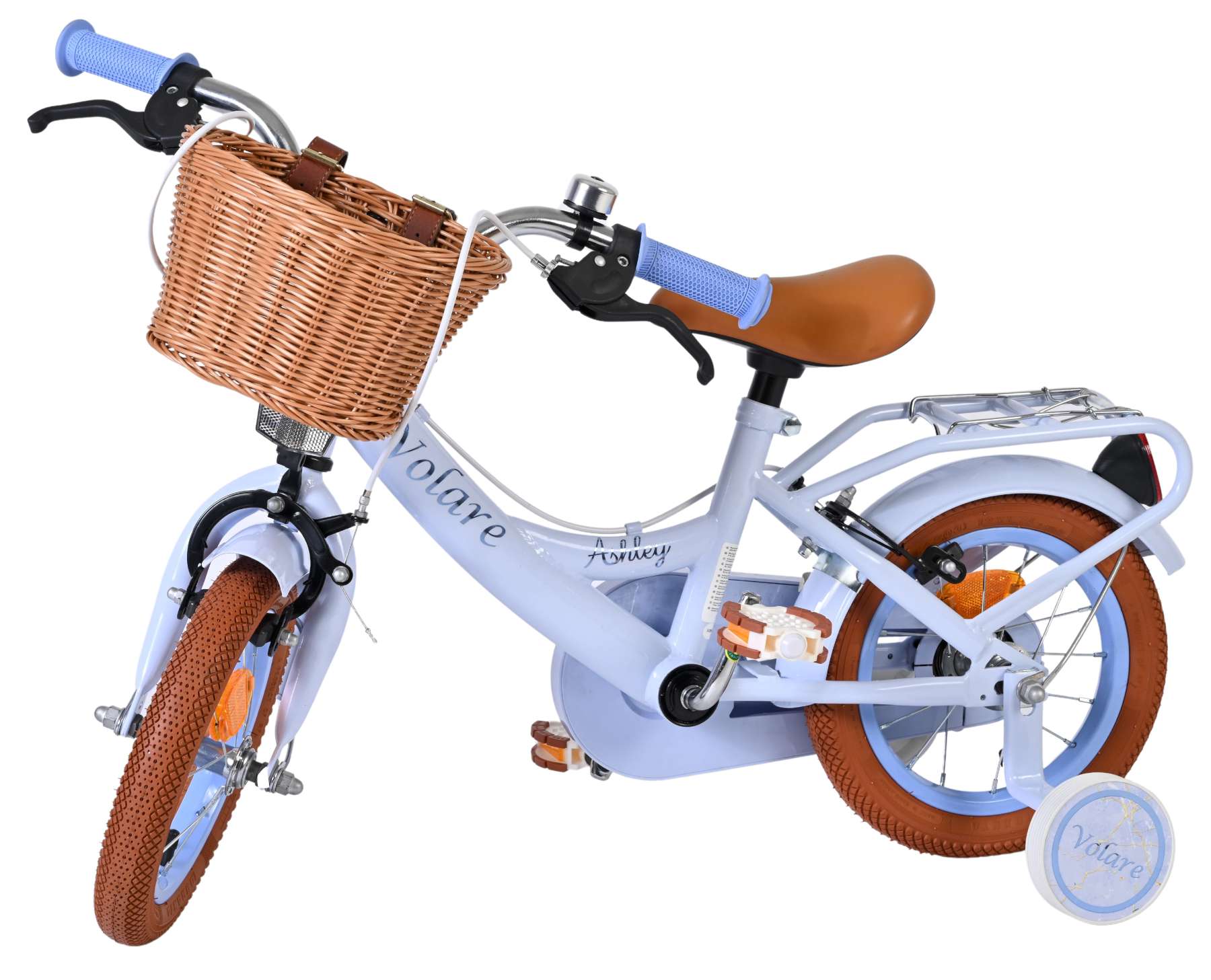 Volare Ashley Kinderfiets - Meisjes - 12 inch - Pastel Blauw - Twee handremmen 8 Volare Ashley Kinderfiets - Meisjes - 12 inch - Pastel Blauw - Twee handremmen - Afbeelding 8
