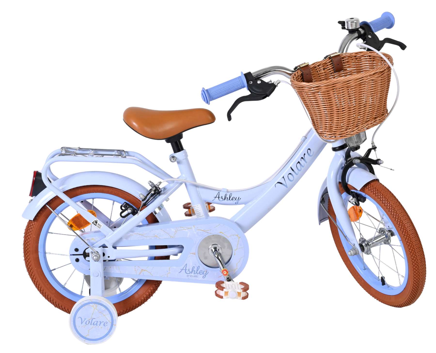 Volare Ashley Kinderfiets - Meisjes - 14 inch - Pastel Blauw - Twee Handremmen 10 Volare Ashley Kinderfiets - Meisjes - 14 inch - Pastel Blauw - Twee Handremmen - Afbeelding 10