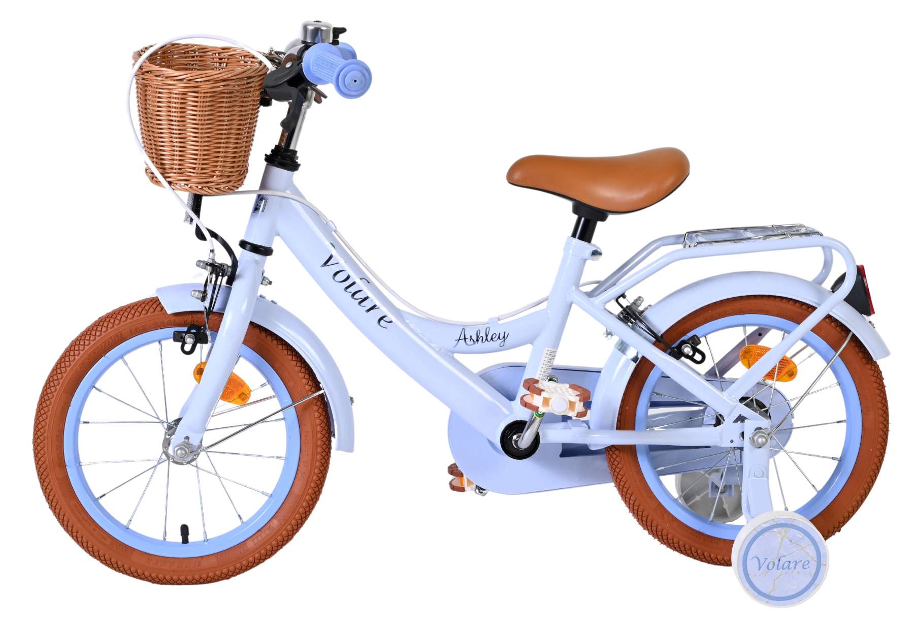 Volare Ashley Kinderfiets - Meisjes - 14 inch - Pastel Blauw - Twee Handremmen 7 Volare Ashley Kinderfiets - Meisjes - 14 inch - Pastel Blauw - Twee Handremmen - Afbeelding 7