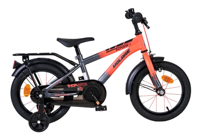 Volare Thombike Kinderfiets - Jongens - 14 inch - Oranje/Grijs 1 Volare Thombike Kinderfiets - Jongens - 14 inch - Oranje/Grijs