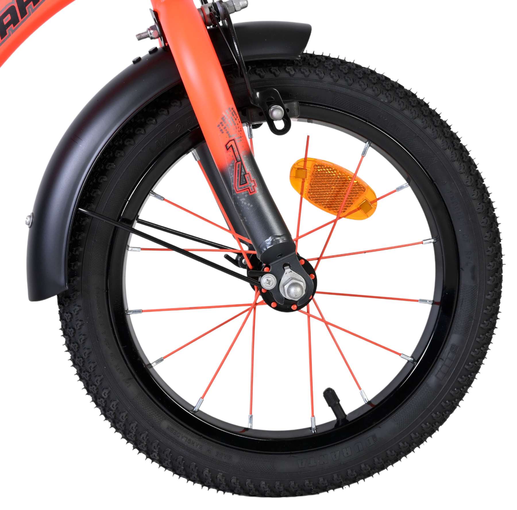 Volare Thombike Kinderfiets - Jongens - 14 inch - Oranje/Grijs 3 Volare Thombike Kinderfiets - Jongens - 14 inch - Oranje/Grijs - Afbeelding 3