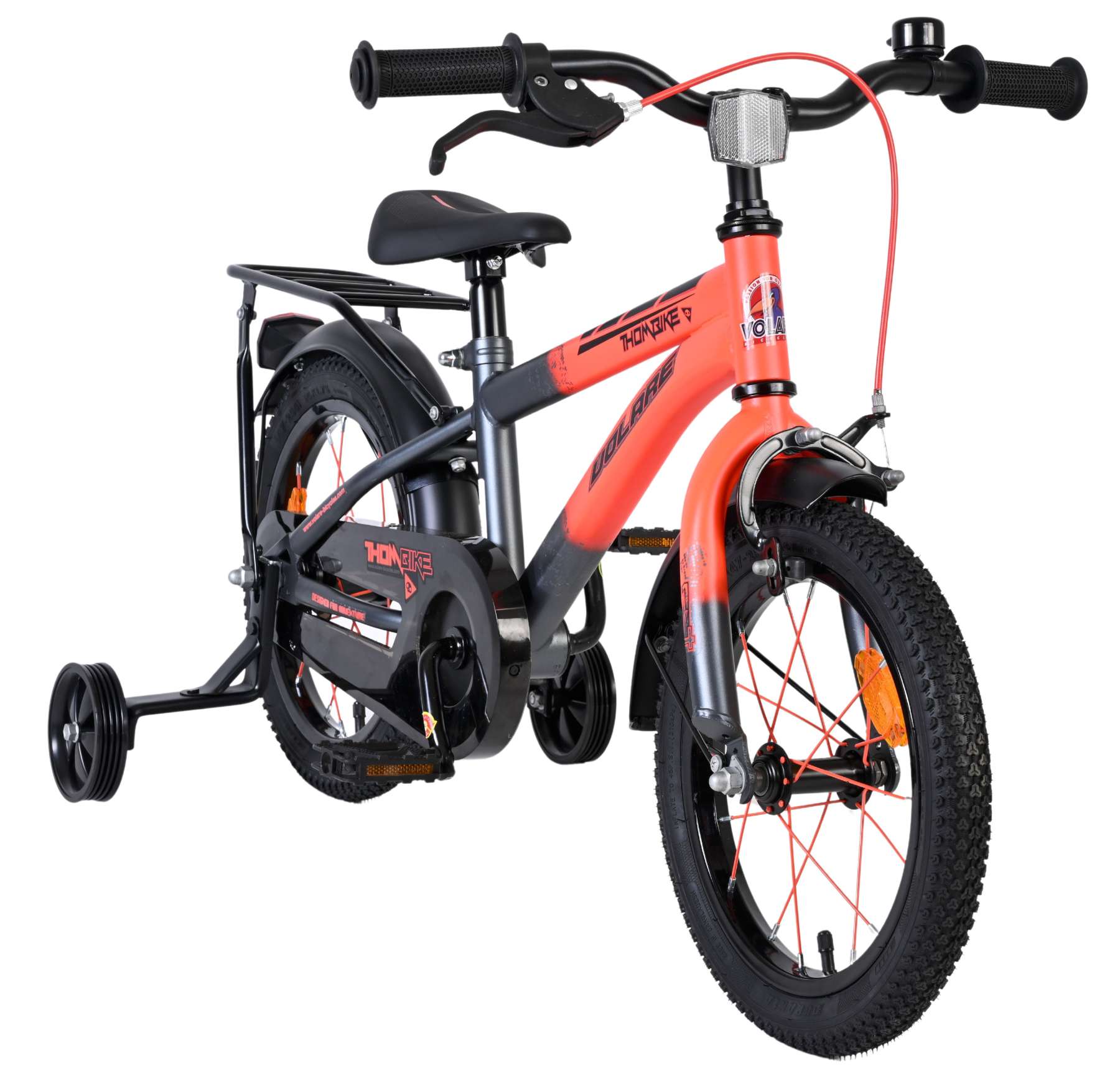 Volare Thombike Kinderfiets - Jongens - 14 inch - Oranje/Grijs 5 Volare Thombike Kinderfiets - Jongens - 14 inch - Oranje/Grijs - Afbeelding 5