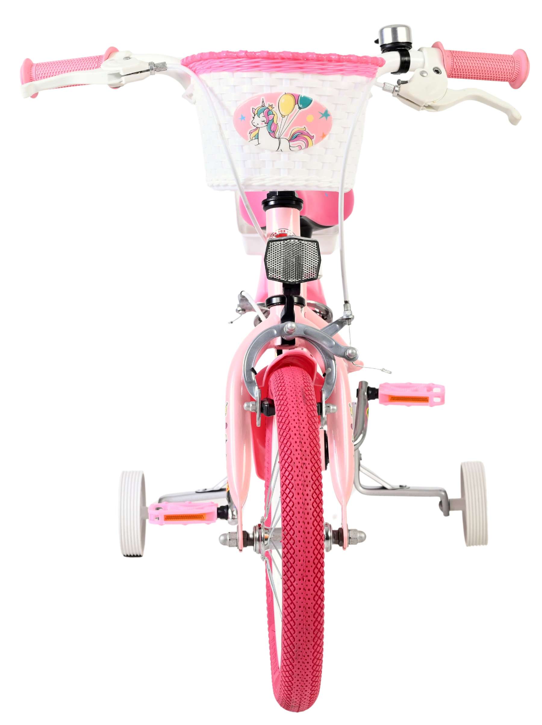 Volare Unicorn Kinderfiets - Meisjes - 14 inch - Roze - Twee Handremmen 6 Volare Unicorn Kinderfiets - Meisjes - 14 inch - Roze - Twee Handremmen - Afbeelding 6