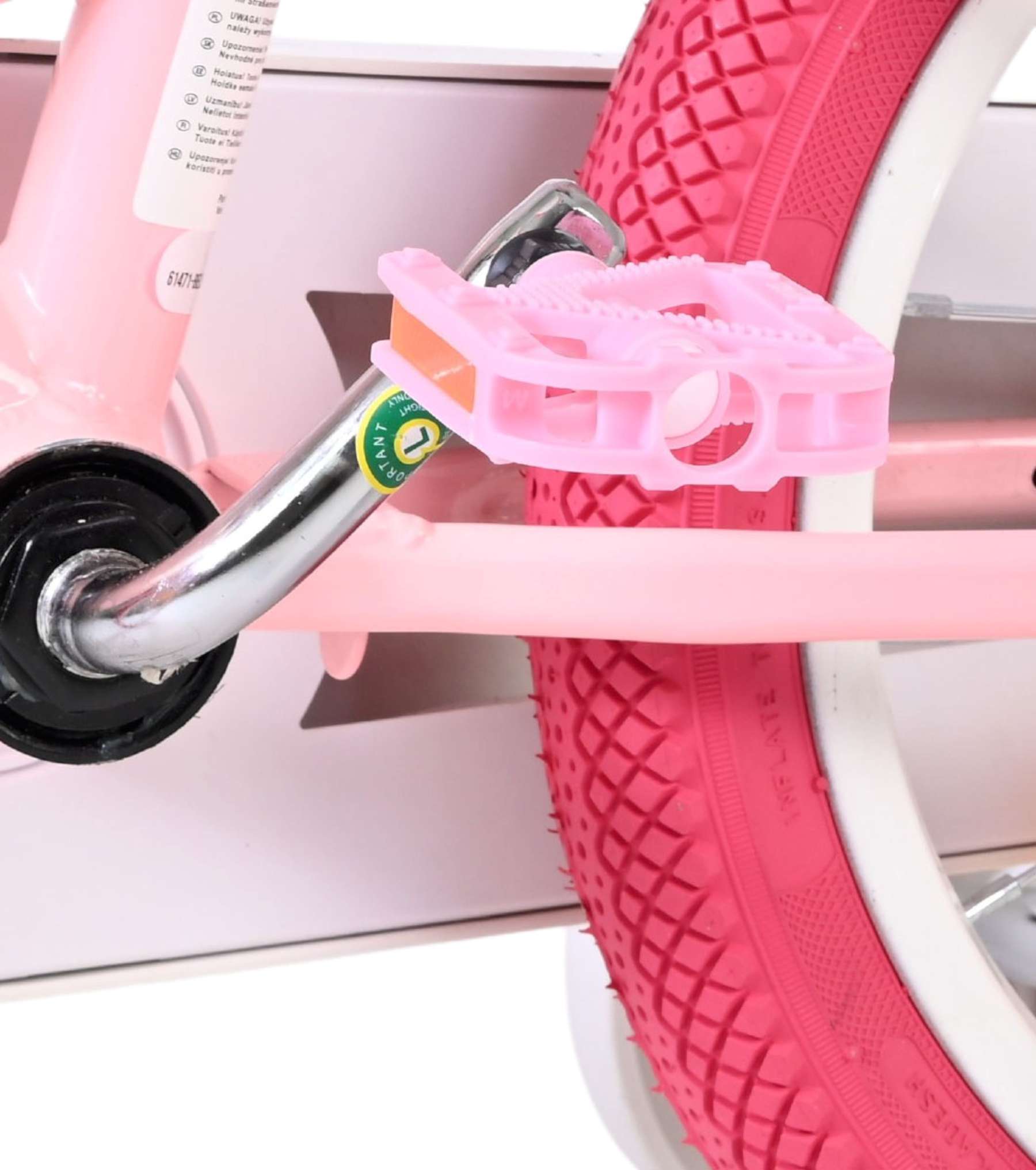 Volare Unicorn Kinderfiets - Meisjes - 14 inch - Roze - Twee Handremmen 9 Volare Unicorn Kinderfiets - Meisjes - 14 inch - Roze - Twee Handremmen - Afbeelding 9