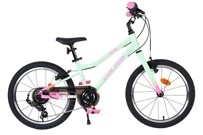 Volare Milano Kinderfiets - Meisjes - 18 inch - Mintgroen - 6 versnellingen