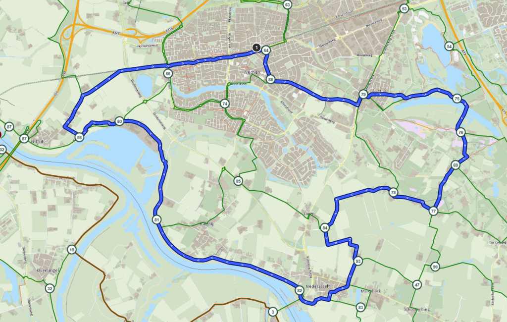 doortraproute wijchen