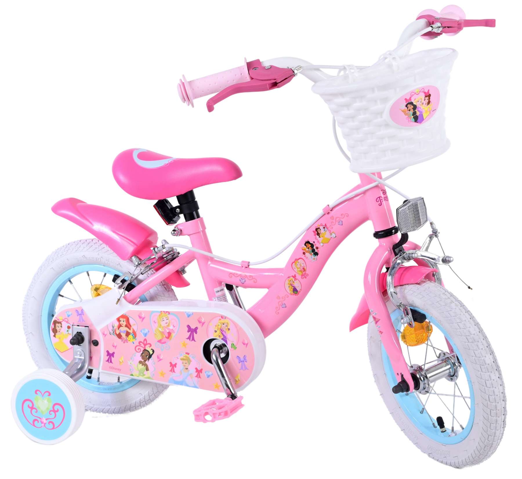 Magic Royals Kinderfiets - Meisjes - 12 inch - Roze - Twee Handremmen 2 Magic Royals Kinderfiets - Meisjes - 12 inch - Roze - Twee Handremmen - Afbeelding 2