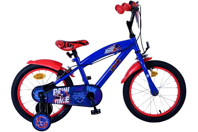 Turbo Crew Kinderfiets - Jongens - 16 inch - Blauw Rood - Twee handremmen 1 Turbo Crew Kinderfiets - Jongens - 16 inch - Blauw Rood - Twee handremmen