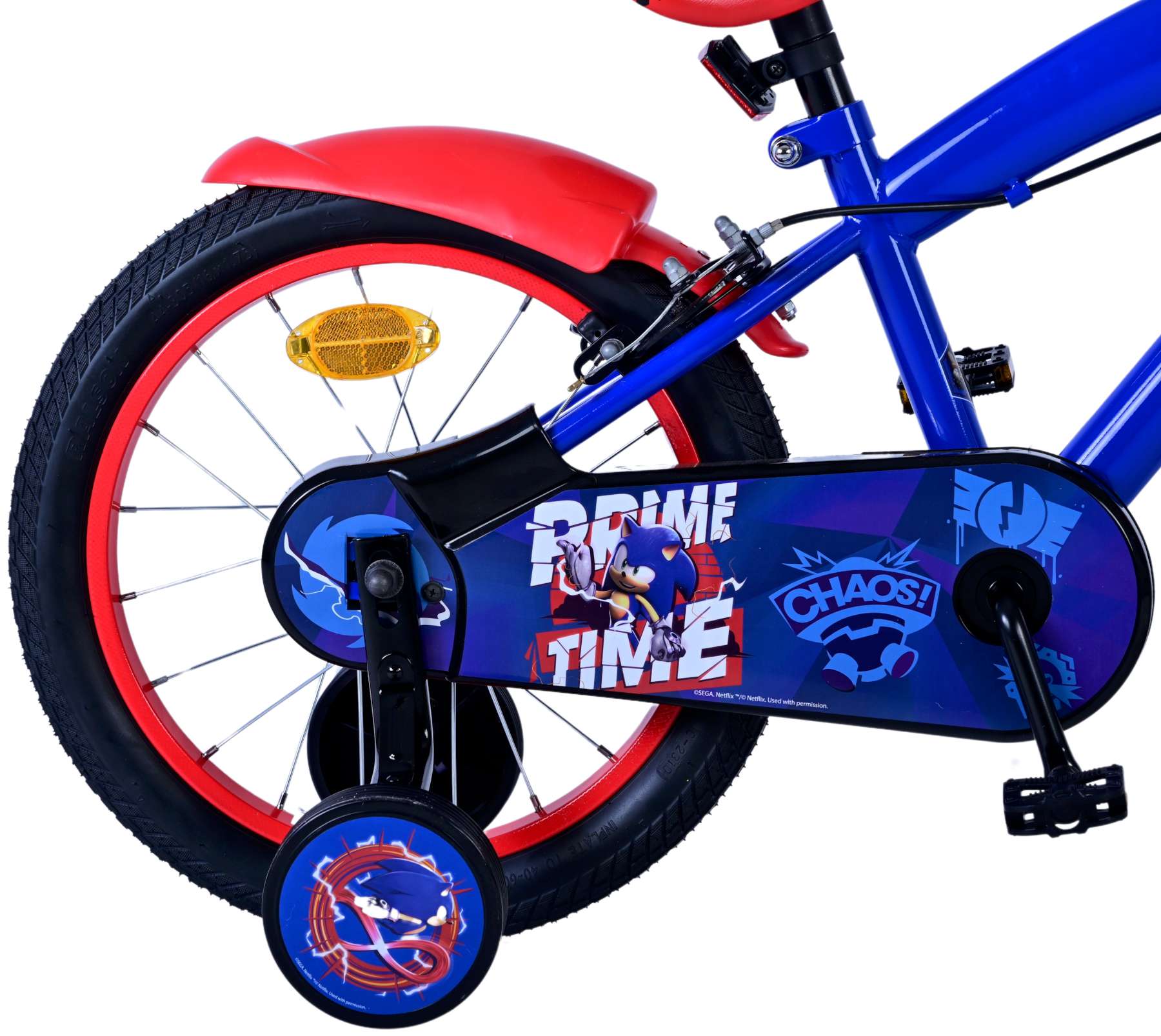 Turbo Crew Kinderfiets - Jongens - 16 inch - Blauw Rood - Twee handremmen 3 Turbo Crew Kinderfiets - Jongens - 16 inch - Blauw Rood - Twee handremmen - Afbeelding 3