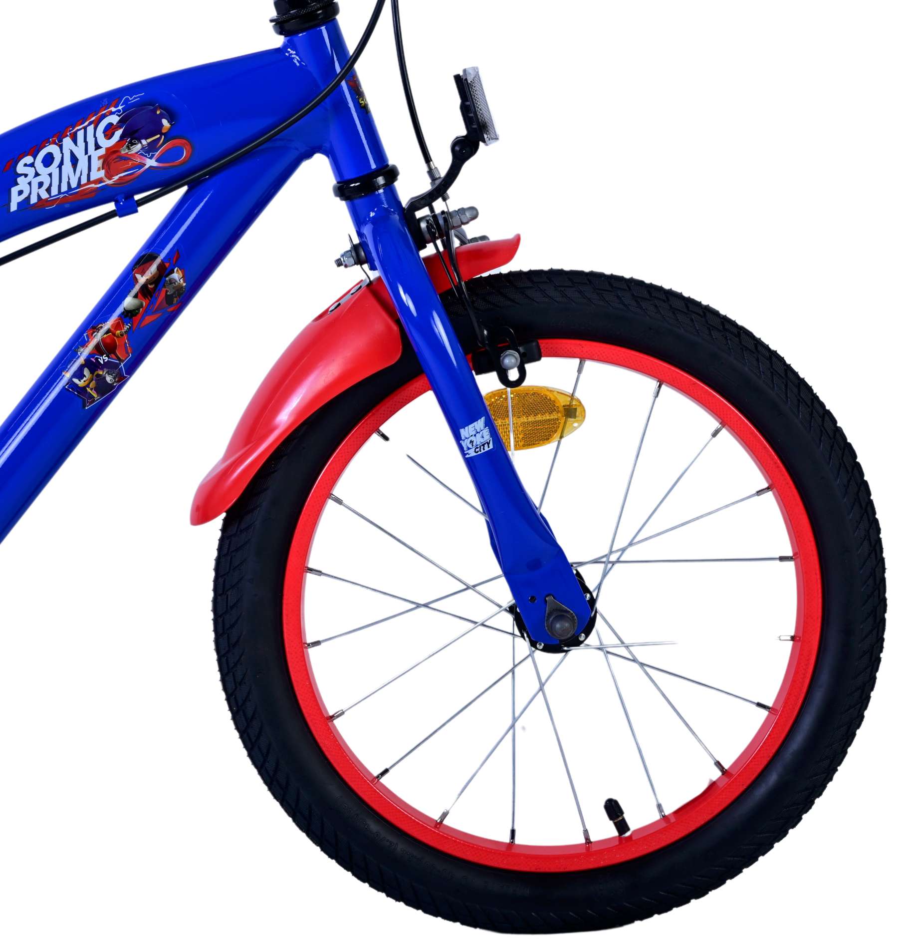 Turbo Crew Kinderfiets - Jongens - 16 inch - Blauw Rood - Twee handremmen 4 Turbo Crew Kinderfiets - Jongens - 16 inch - Blauw Rood - Twee handremmen - Afbeelding 4