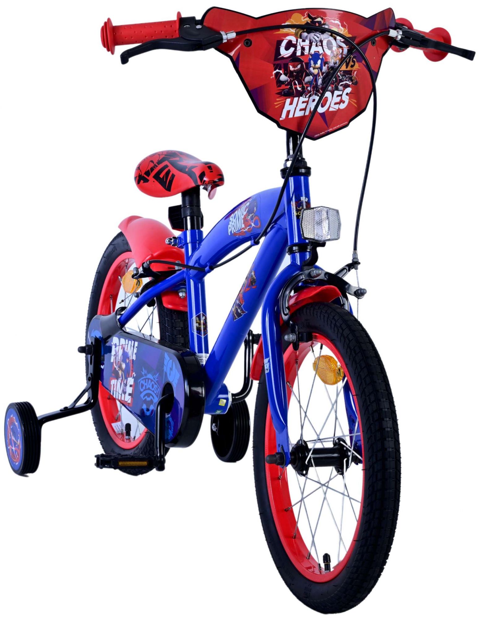 Turbo Crew Kinderfiets - Jongens - 16 inch - Blauw Rood - Twee handremmen 6 Turbo Crew Kinderfiets - Jongens - 16 inch - Blauw Rood - Twee handremmen - Afbeelding 6