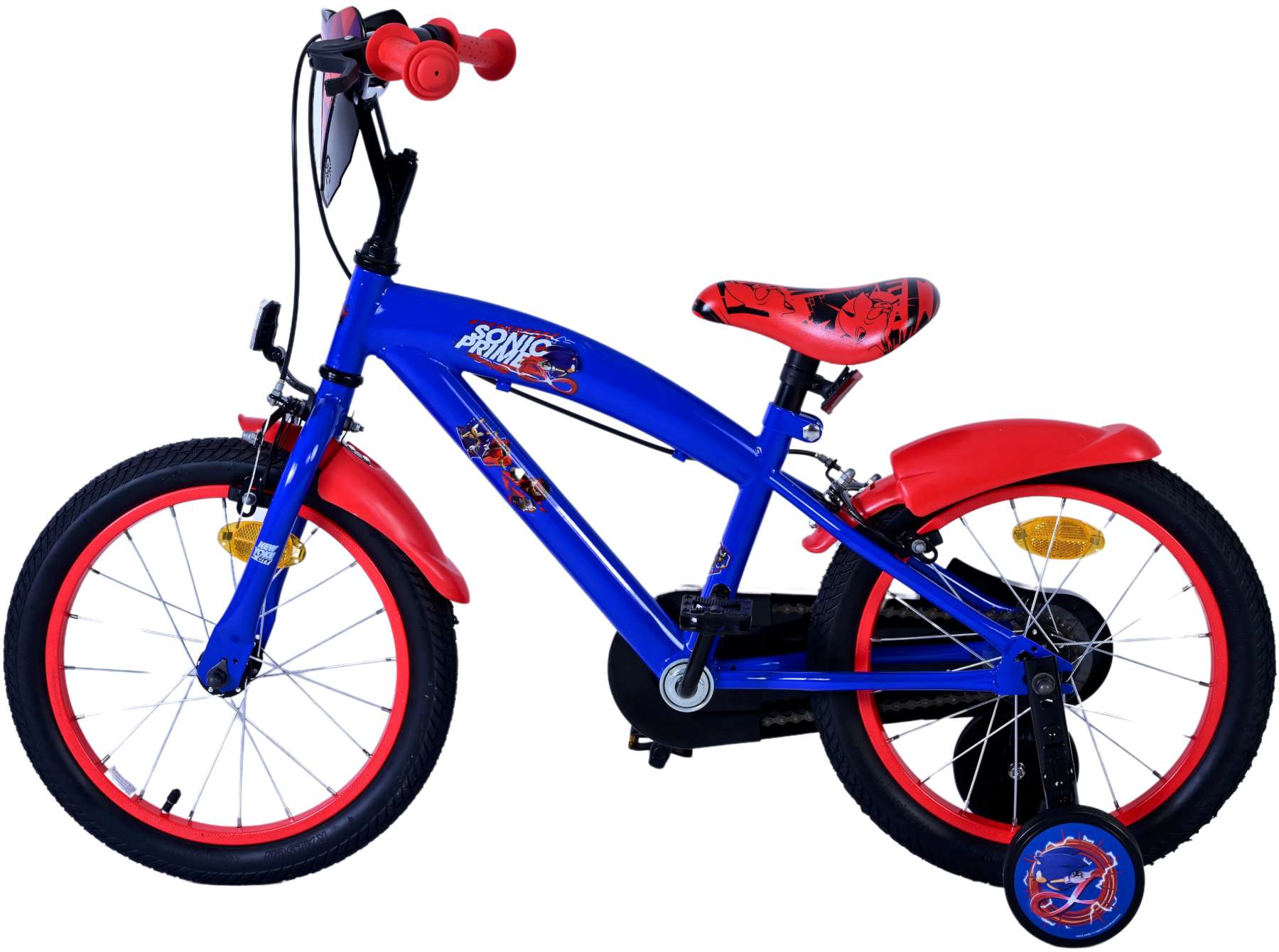 Turbo Crew Kinderfiets - Jongens - 16 inch - Blauw Rood - Twee handremmen 8 Turbo Crew Kinderfiets - Jongens - 16 inch - Blauw Rood - Twee handremmen - Afbeelding 8