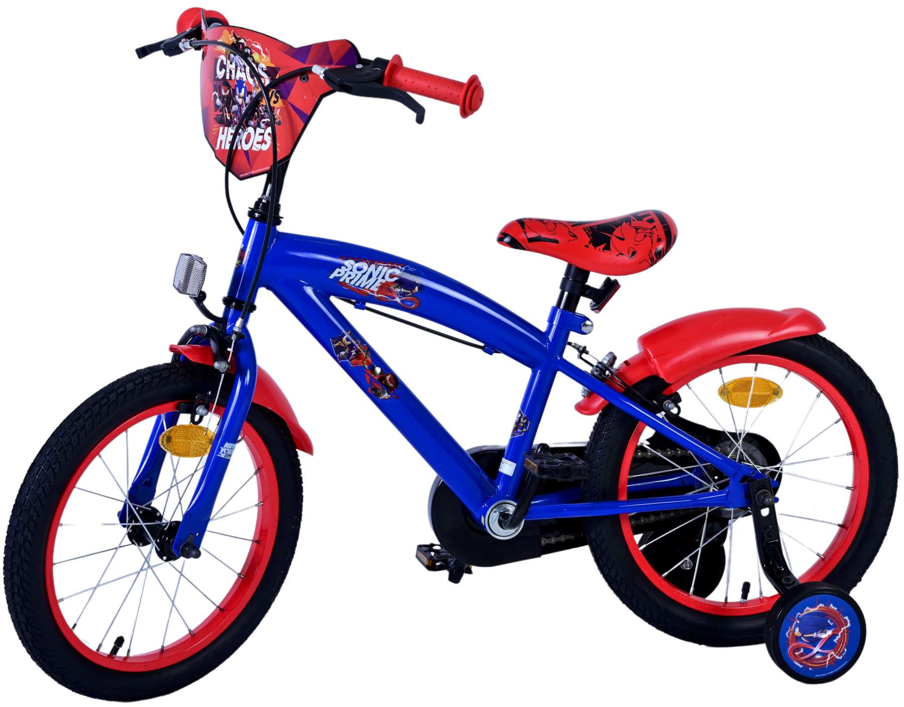Turbo Crew Kinderfiets - Jongens - 16 inch - Blauw Rood - Twee handremmen 9 Turbo Crew Kinderfiets - Jongens - 16 inch - Blauw Rood - Twee handremmen - Afbeelding 9