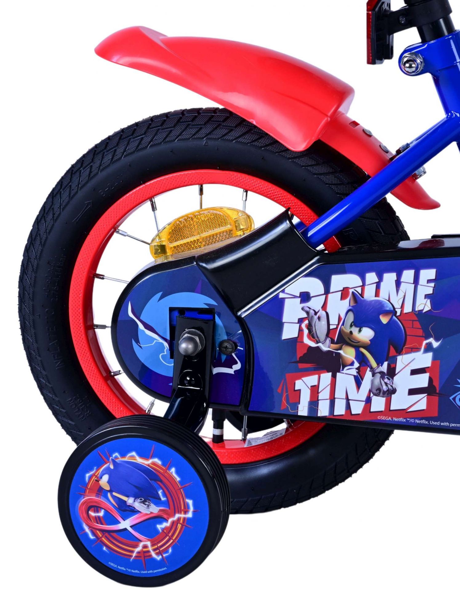 Turbo Crew Kinderfiets - Jongens - 12 inch - Blauw Rood 10 Turbo Crew Kinderfiets - Jongens - 12 inch - Blauw Rood - Afbeelding 10