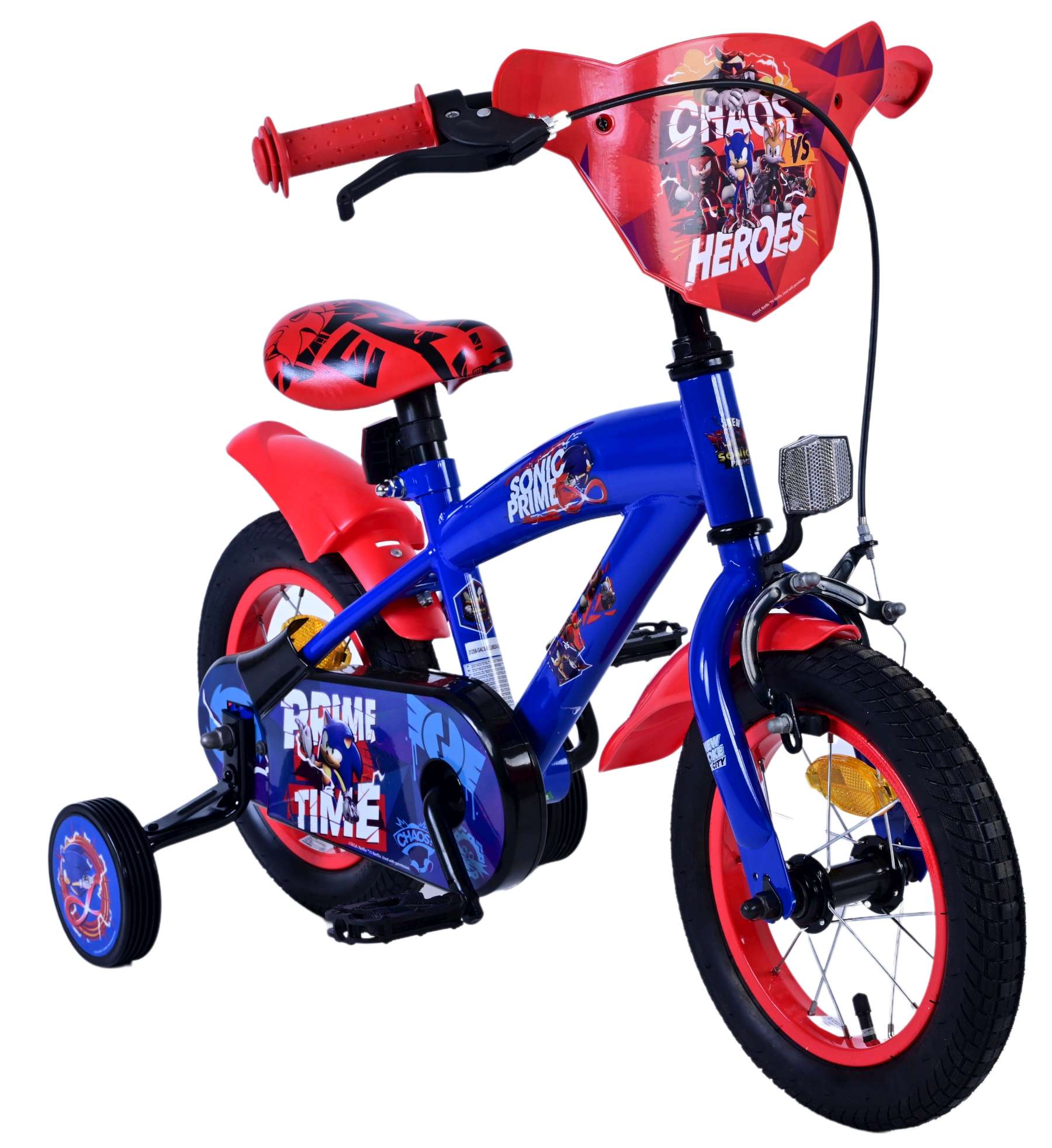Turbo Crew Kinderfiets - Jongens - 12 inch - Blauw Rood 7 Turbo Crew Kinderfiets - Jongens - 12 inch - Blauw Rood - Afbeelding 7