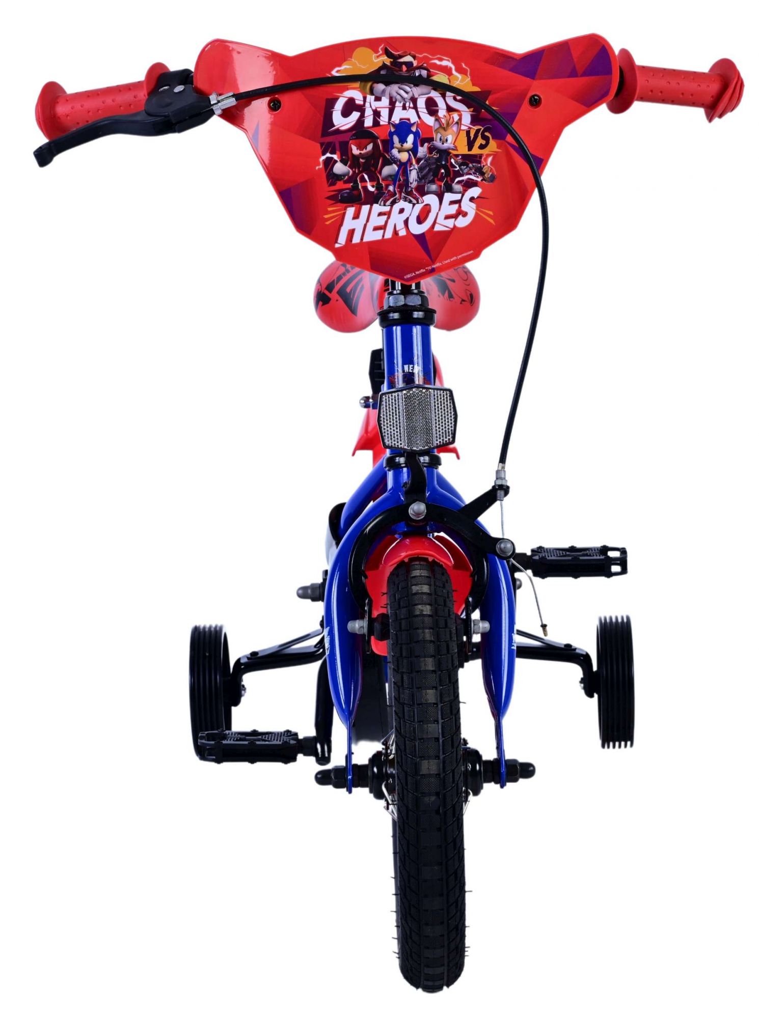 Turbo Crew Kinderfiets - Jongens - 12 inch - Blauw Rood 6 Turbo Crew Kinderfiets - Jongens - 12 inch - Blauw Rood - Afbeelding 6