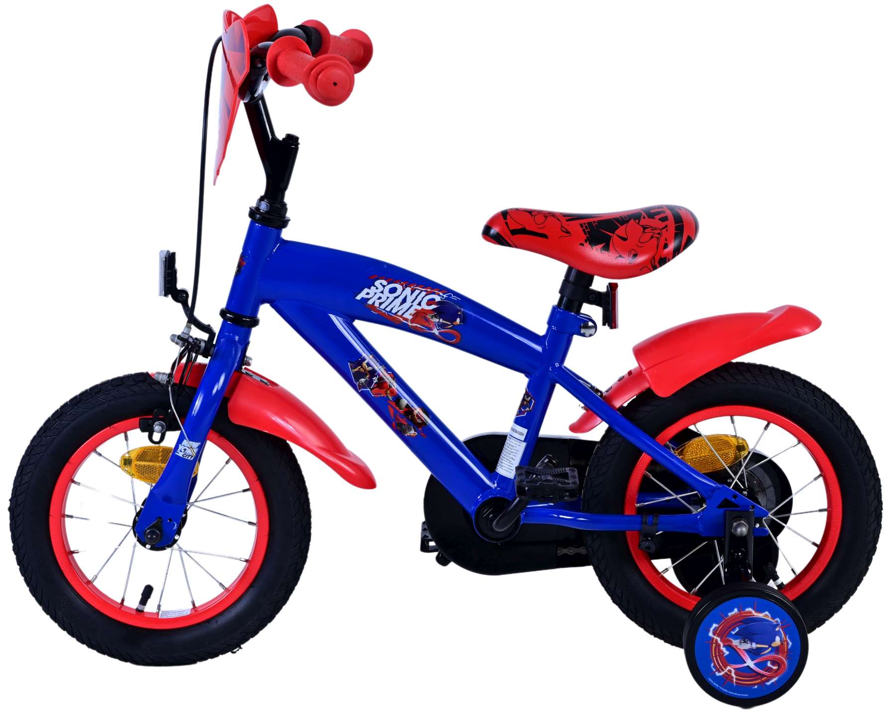 Turbo Crew Kinderfiets - Jongens - 12 inch - Blauw Rood 5 Turbo Crew Kinderfiets - Jongens - 12 inch - Blauw Rood - Afbeelding 5
