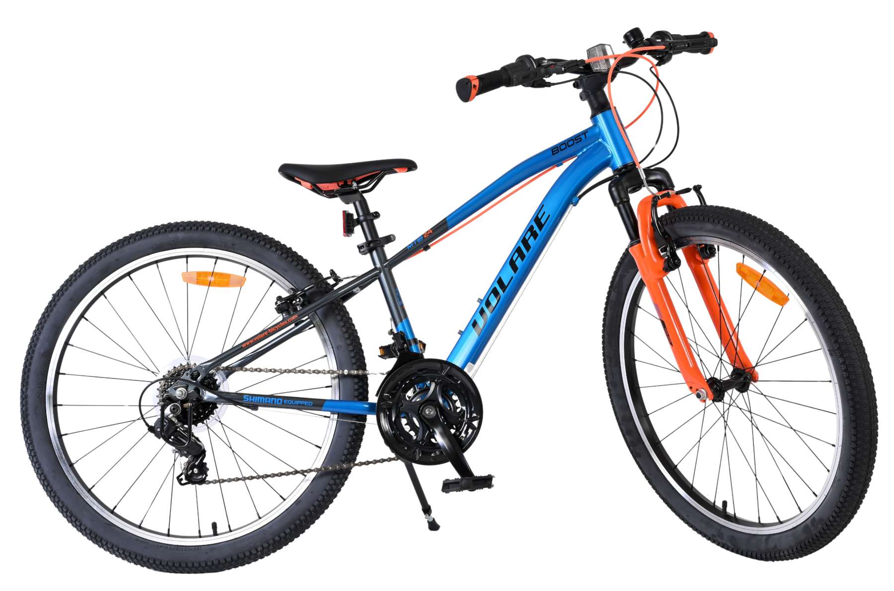 Volare Boost Kinderfiets - 24 inch - Blauw Oranje - 21 versnellingen 12 Volare Boost Kinderfiets - 24 inch - Blauw Oranje - 21 versnellingen - Afbeelding 12