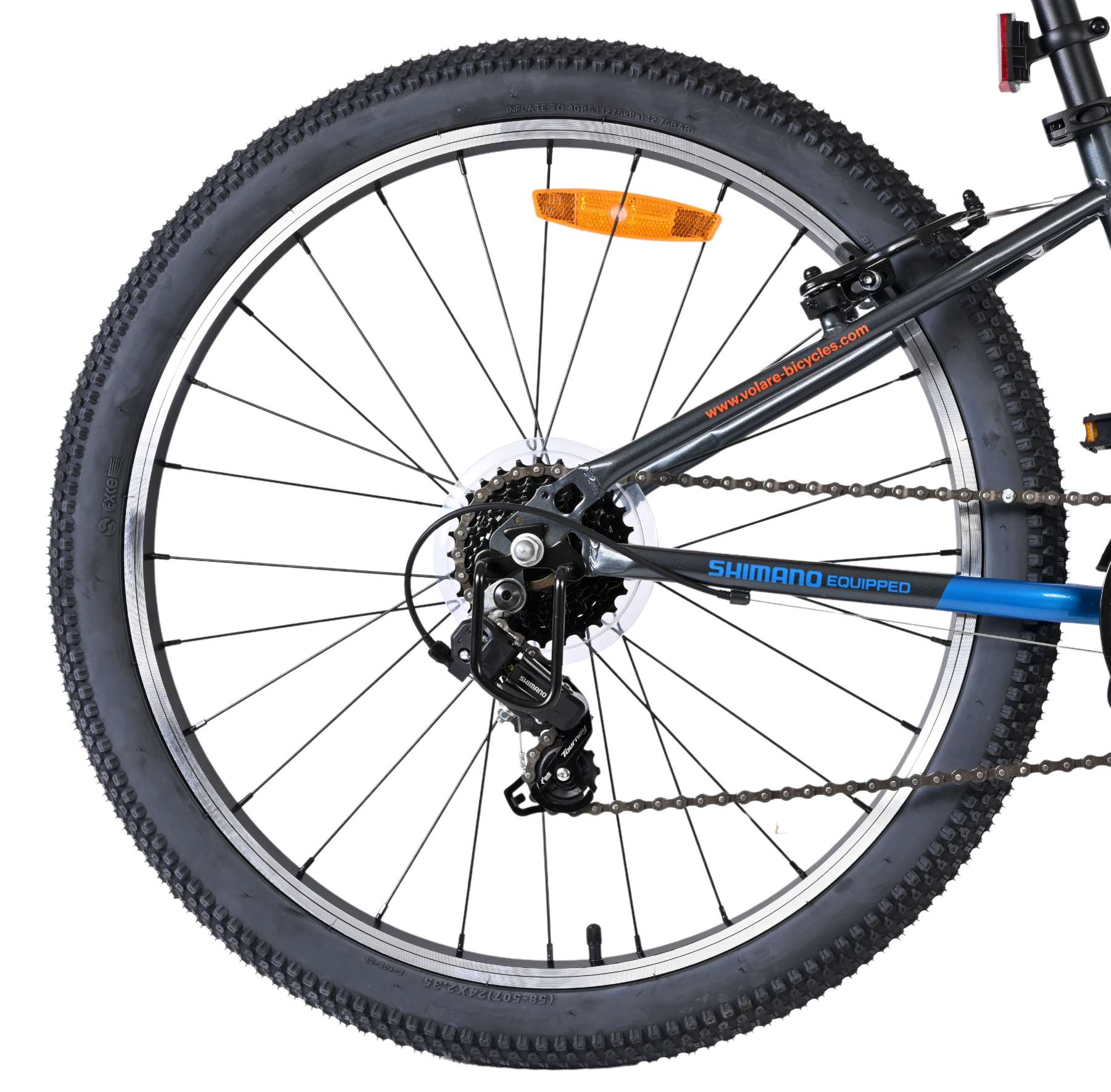Volare Boost Kinderfiets - 24 inch - Blauw Oranje - 21 versnellingen 2 Volare Boost Kinderfiets - 24 inch - Blauw Oranje - 21 versnellingen - Afbeelding 2