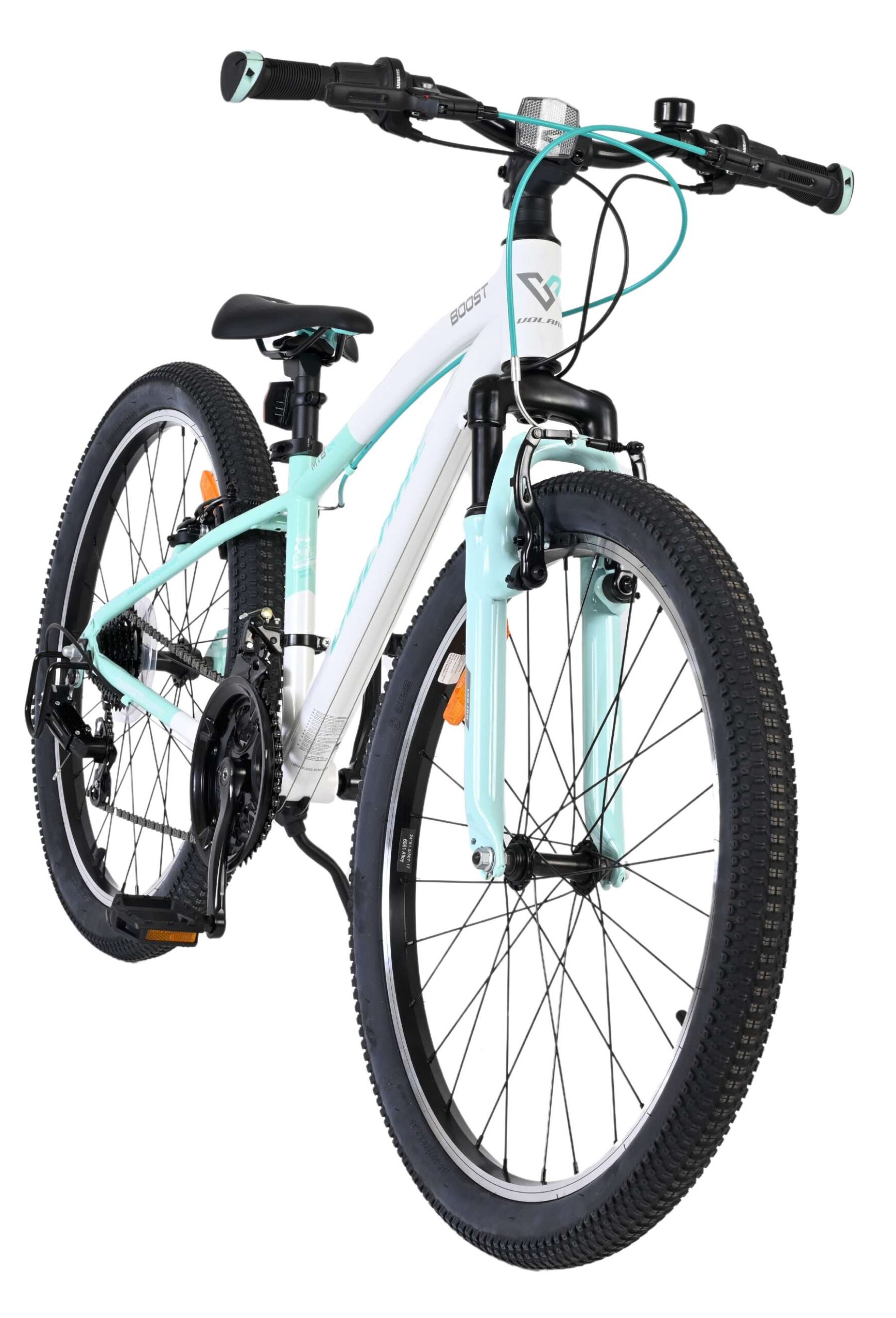 Volare Boost Kinderfiets - 24 inch - Wit Mintgroen - 21 versnellingen - Afbeelding 6