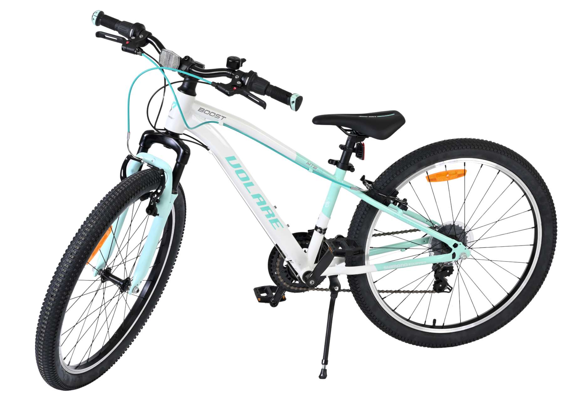 Volare Boost Kinderfiets - 24 inch - Wit Mintgroen - 21 versnellingen - Afbeelding 9