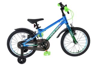 Volare Chrome Kinderfiets - Jongens - 16 inch - Blauw Groen - Twee Handremmen