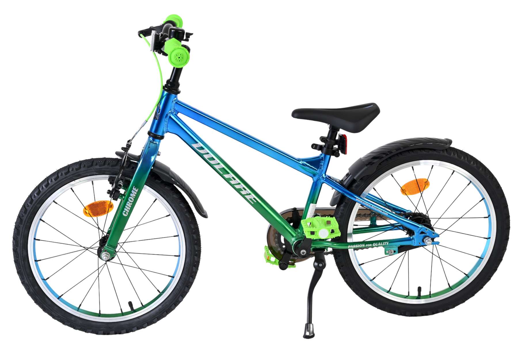 Volare Chrome Kinderfiets - Jongens - 18 inch - Blauw Groen 7 Volare Chrome Kinderfiets - Jongens - 18 inch - Blauw Groen - Afbeelding 7