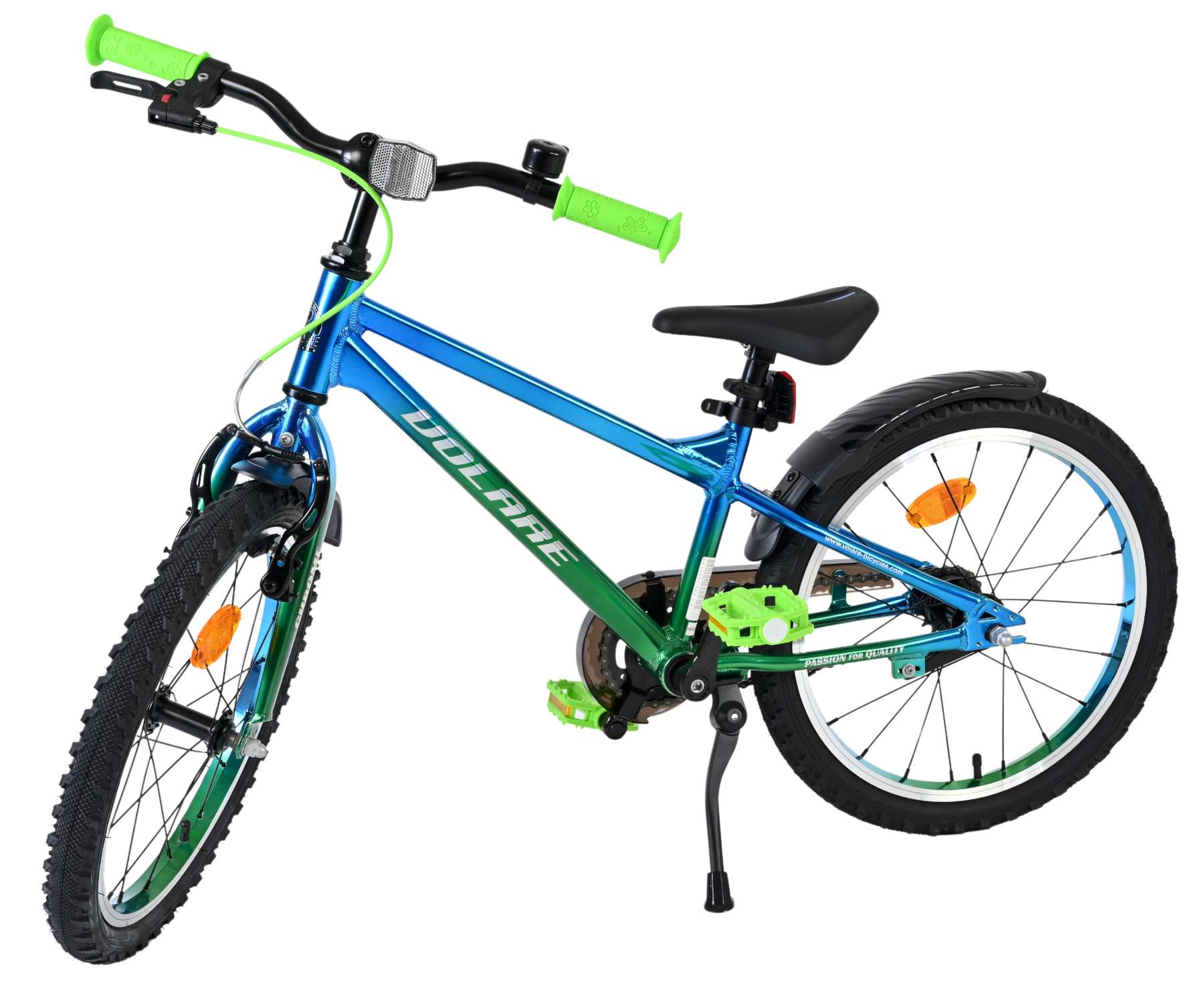 Volare Chrome Kinderfiets - Jongens - 18 inch - Blauw Groen 8 Volare Chrome Kinderfiets - Jongens - 18 inch - Blauw Groen - Afbeelding 8