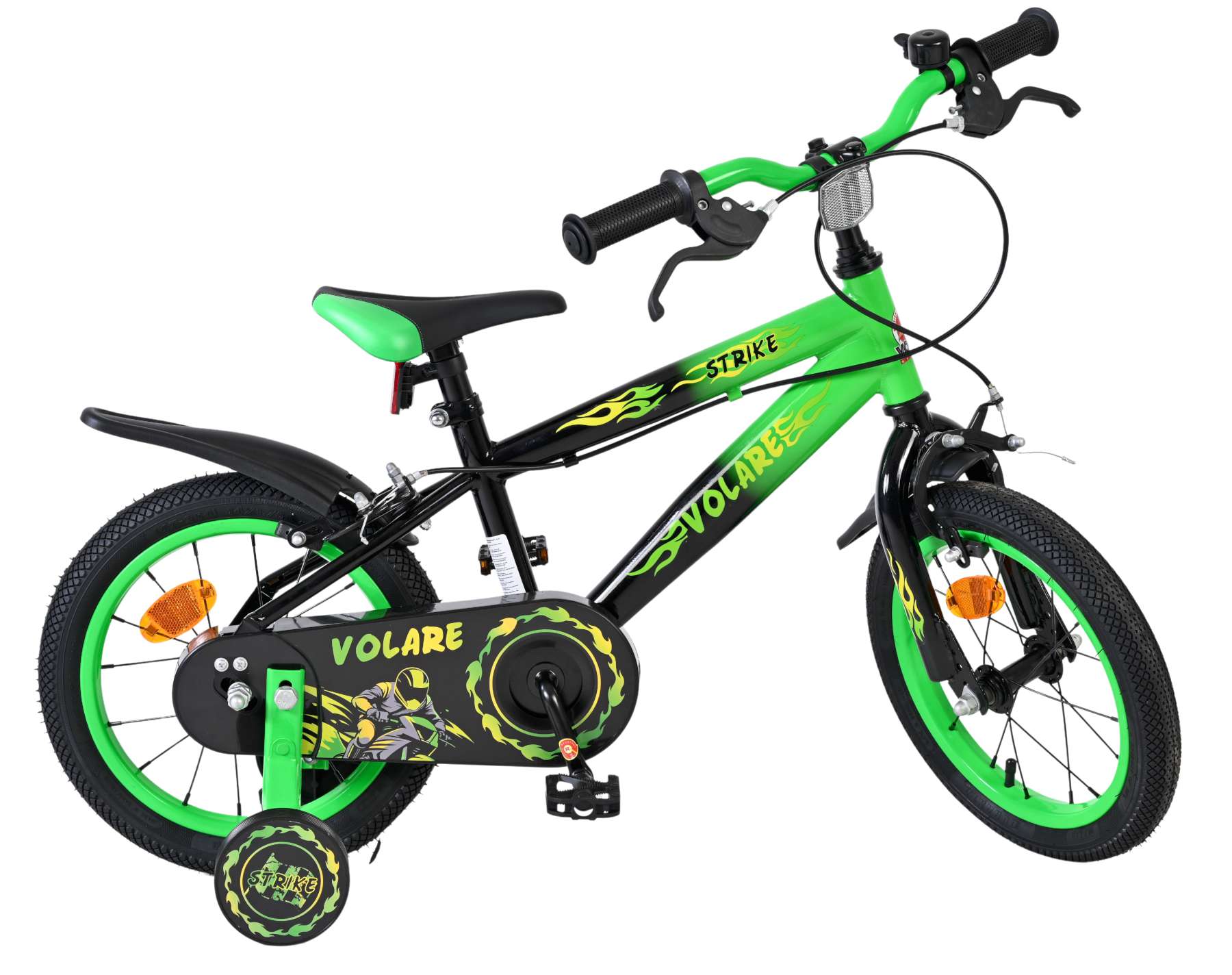 Volare Strike Kinderfiets - Jongens - 14 inch - Groen - Twee handremmen 10 Volare Strike Kinderfiets - Jongens - 14 inch - Groen - Twee handremmen - Afbeelding 10