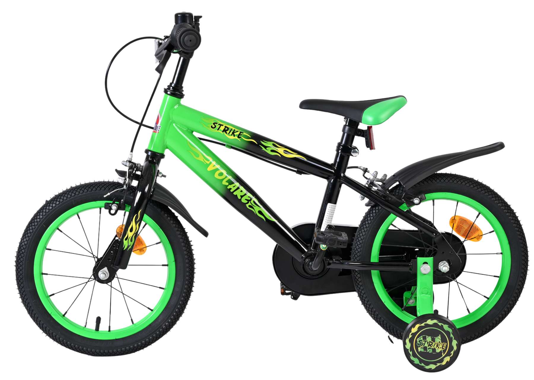 Volare Strike Kinderfiets - Jongens - 14 inch - Groen - Twee handremmen 7 Volare Strike Kinderfiets - Jongens - 14 inch - Groen - Twee handremmen - Afbeelding 7