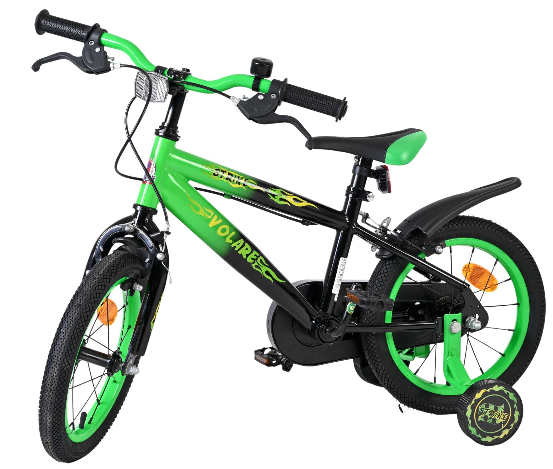 Volare Strike Kinderfiets - Jongens - 14 inch - Groen - Twee handremmen 8 Volare Strike Kinderfiets - Jongens - 14 inch - Groen - Twee handremmen - Afbeelding 8