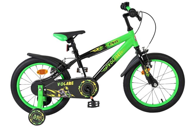 Volare Strike Kinderfiets - Jongens - 16 inch - Groen - Twee Handremmen