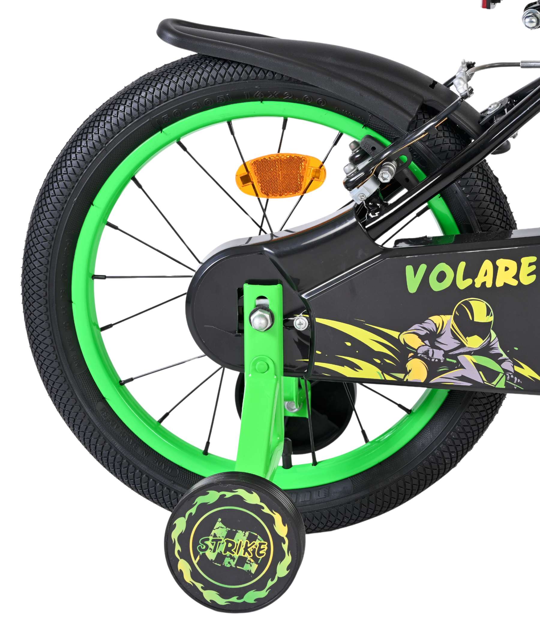 Volare Strike Kinderfiets - Jongens - 16 inch - Groen - Twee Handremmen - Afbeelding 3