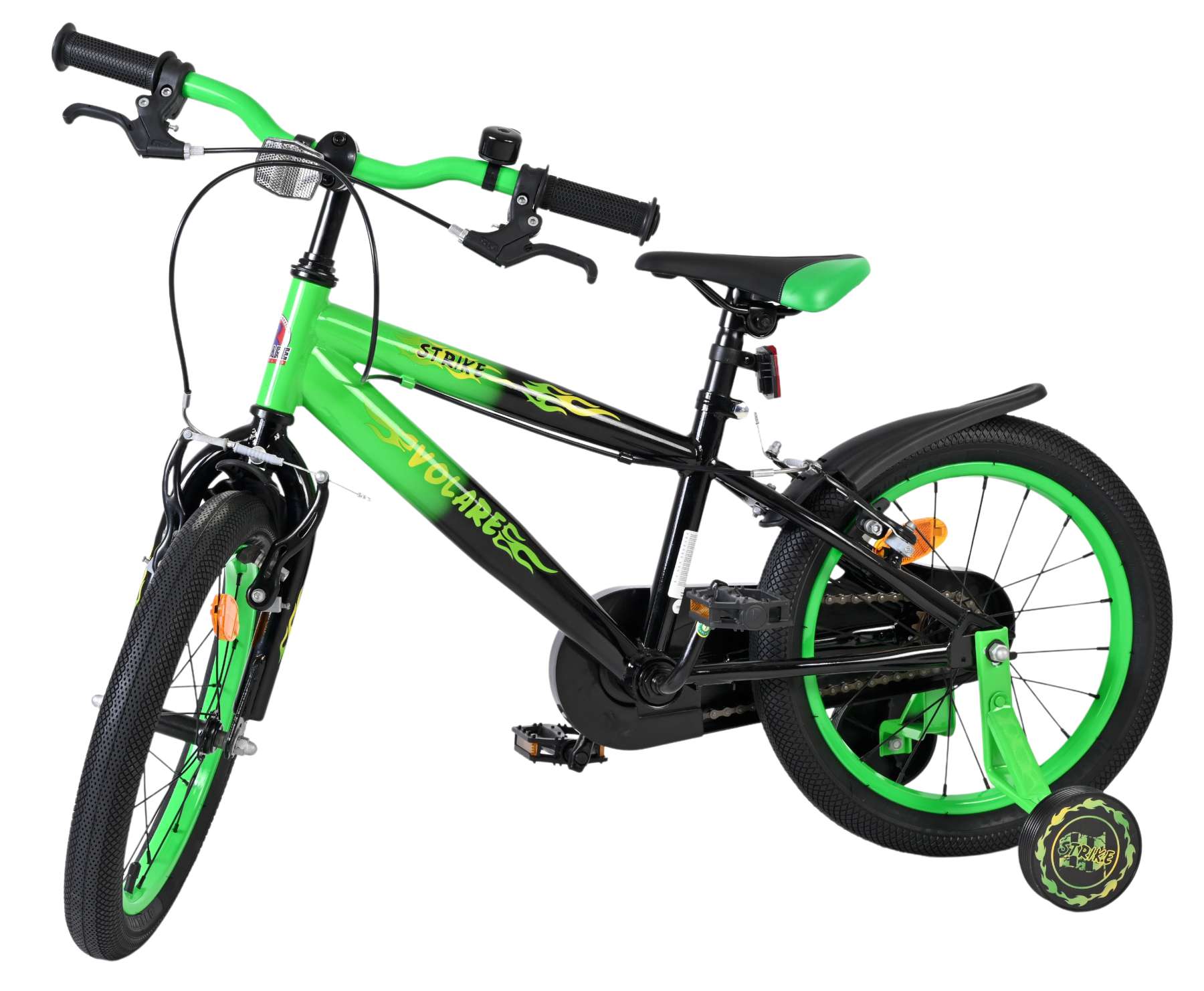 Volare Strike Kinderfiets - Jongens - 16 inch - Groen - Twee Handremmen - Afbeelding 8