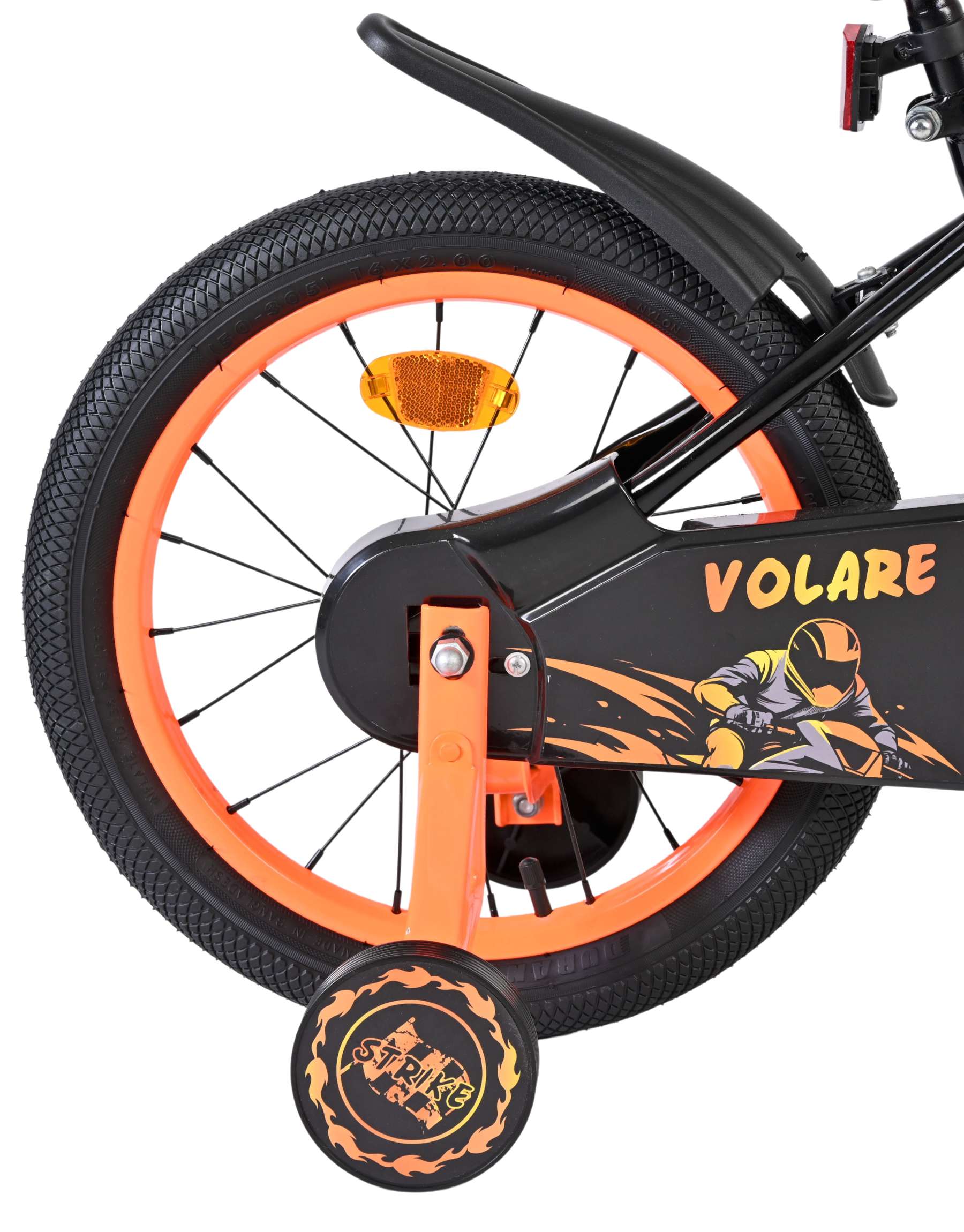 Volare Strike Kinderfiets - Jongens - 16 inch - Oranje - Twee Handremmen - Afbeelding 2