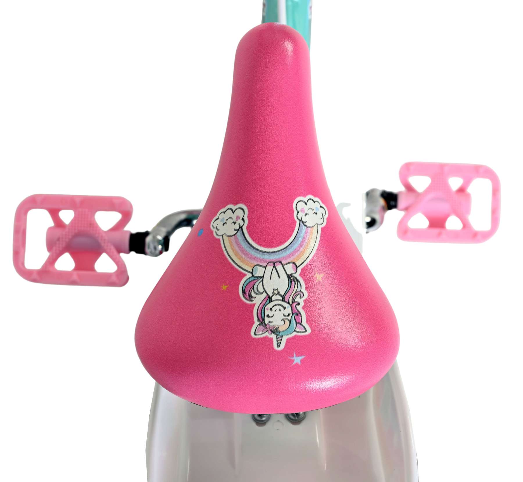 Volare Unicorn Kinderfiets - Meisjes - 14 inch - Groen - Twee Handremmen - Afbeelding 5