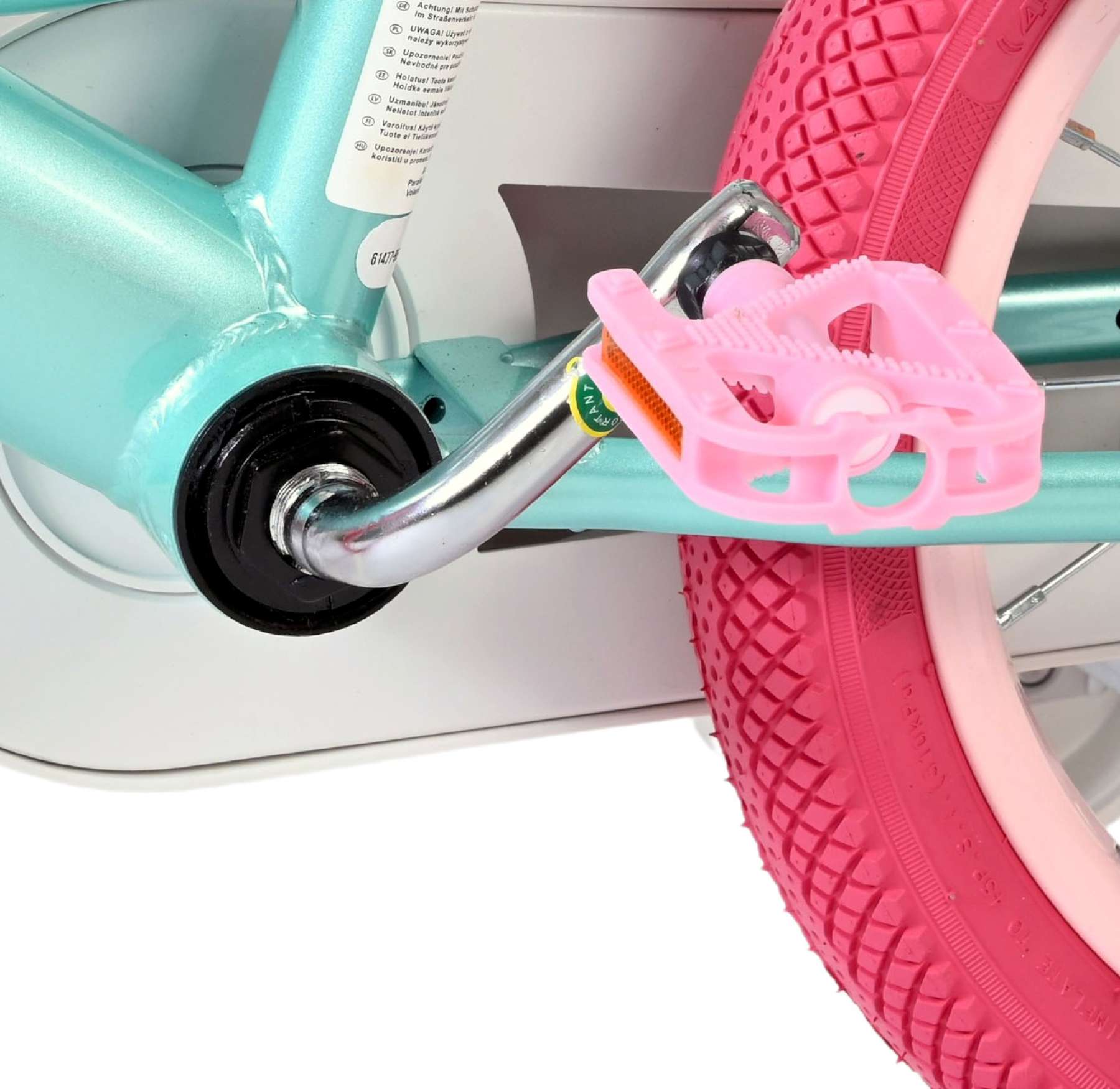 Volare Unicorn Kinderfiets - Meisjes - 14 inch - Groen - Twee Handremmen - Afbeelding 10